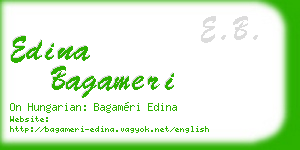 edina bagameri business card